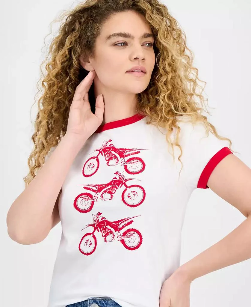 Rebellious One Juniors' Contrast-Trim Motorcycle Top 3