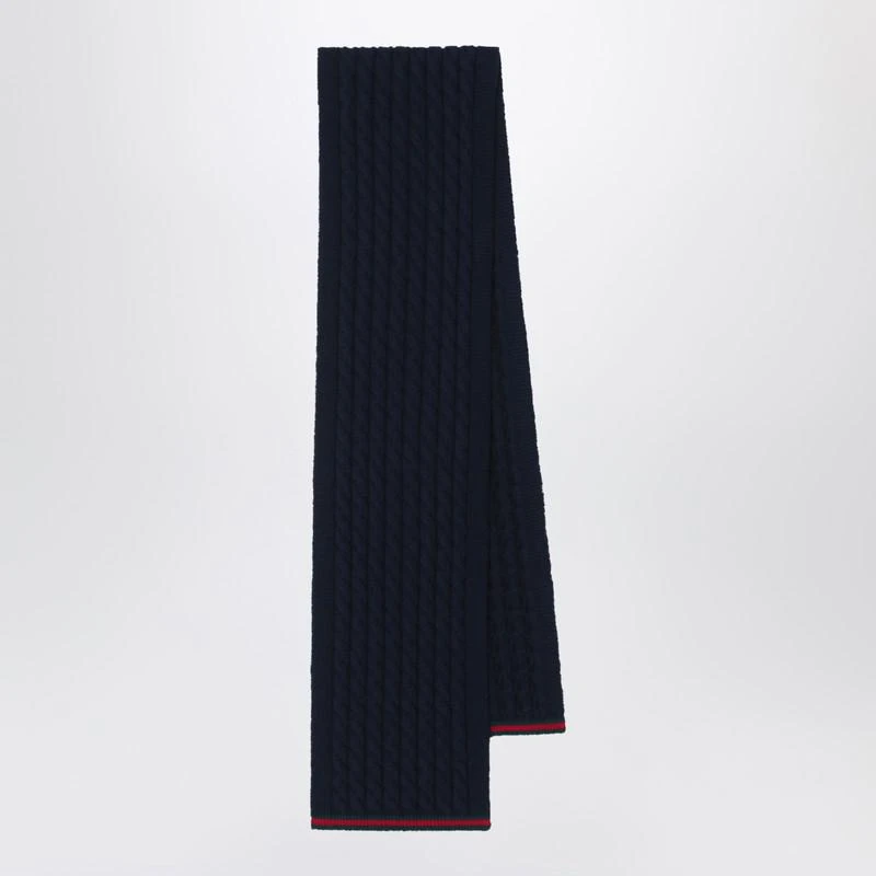 Gucci Navy blue wool scarf