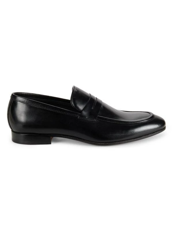 Saks Fifth Avenue Leather Penny Loafers 1
