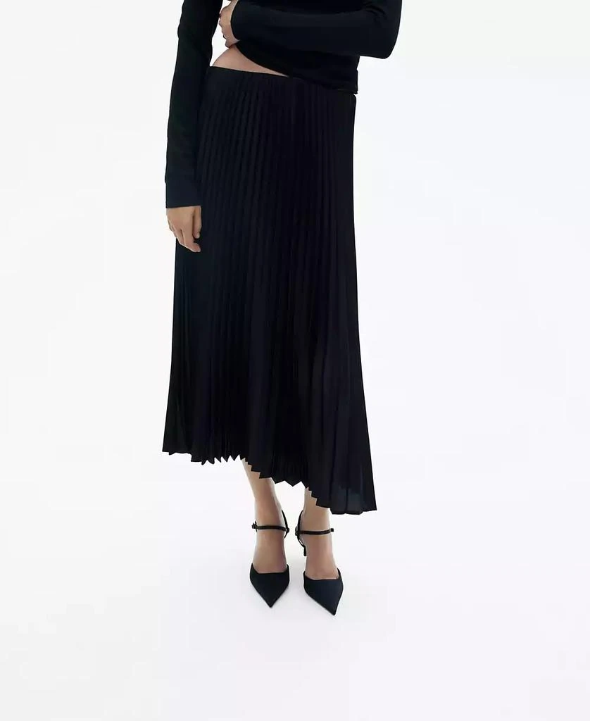 Mango Women's Pleated Long Skirt 1