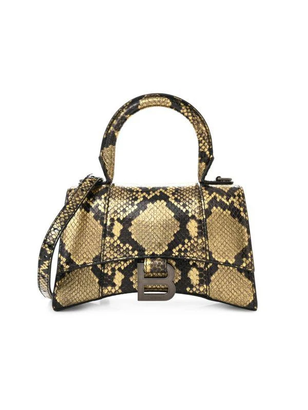 Balenciaga Snakeskin Embossed Leather Two Way Top Handle Bag 1