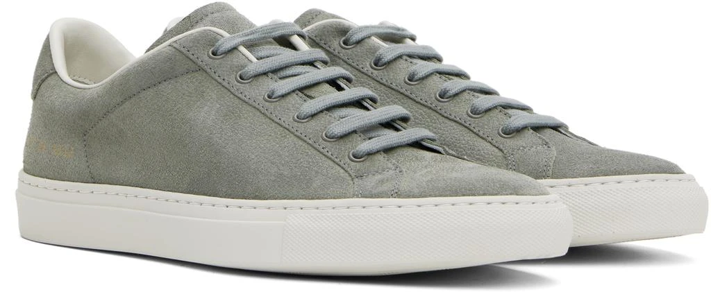 Common Projects Green Retro Suede Sneakers 4