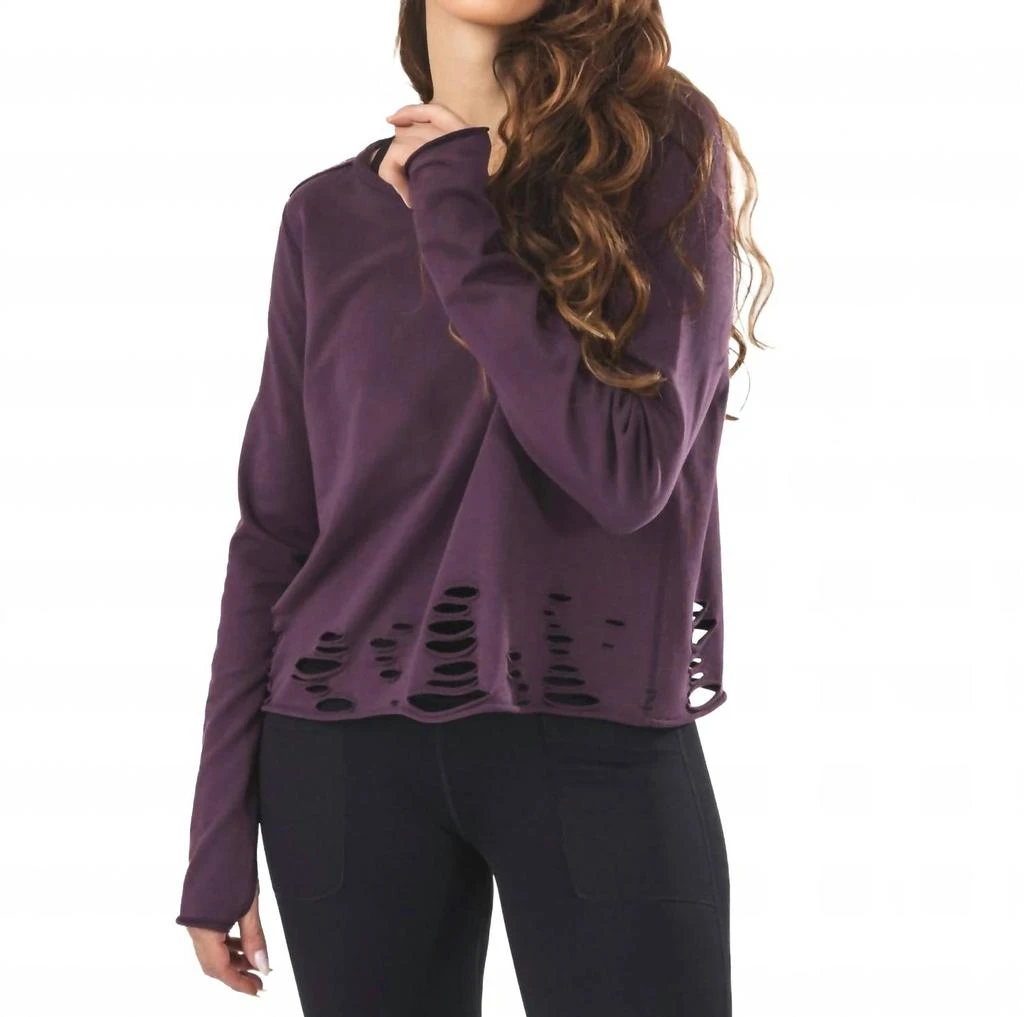 Nancy Rose Performance Women
s Page Sweatshirt In Deep Curant
