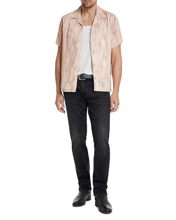 John Varvatos Dan Abstract Print Regular Fit Button Down Camp Shirt  2