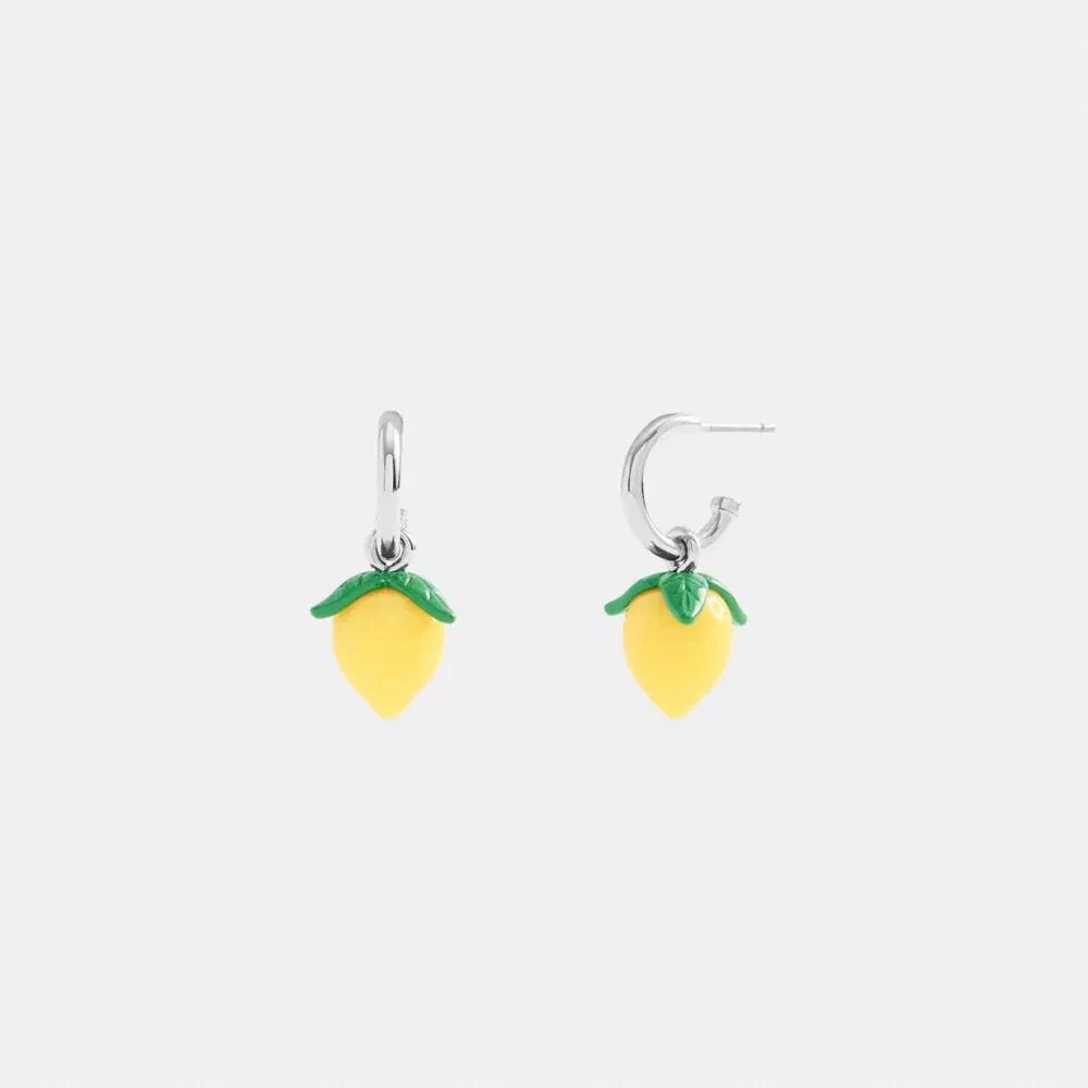 Coach Lemon Huggie Earrings 1