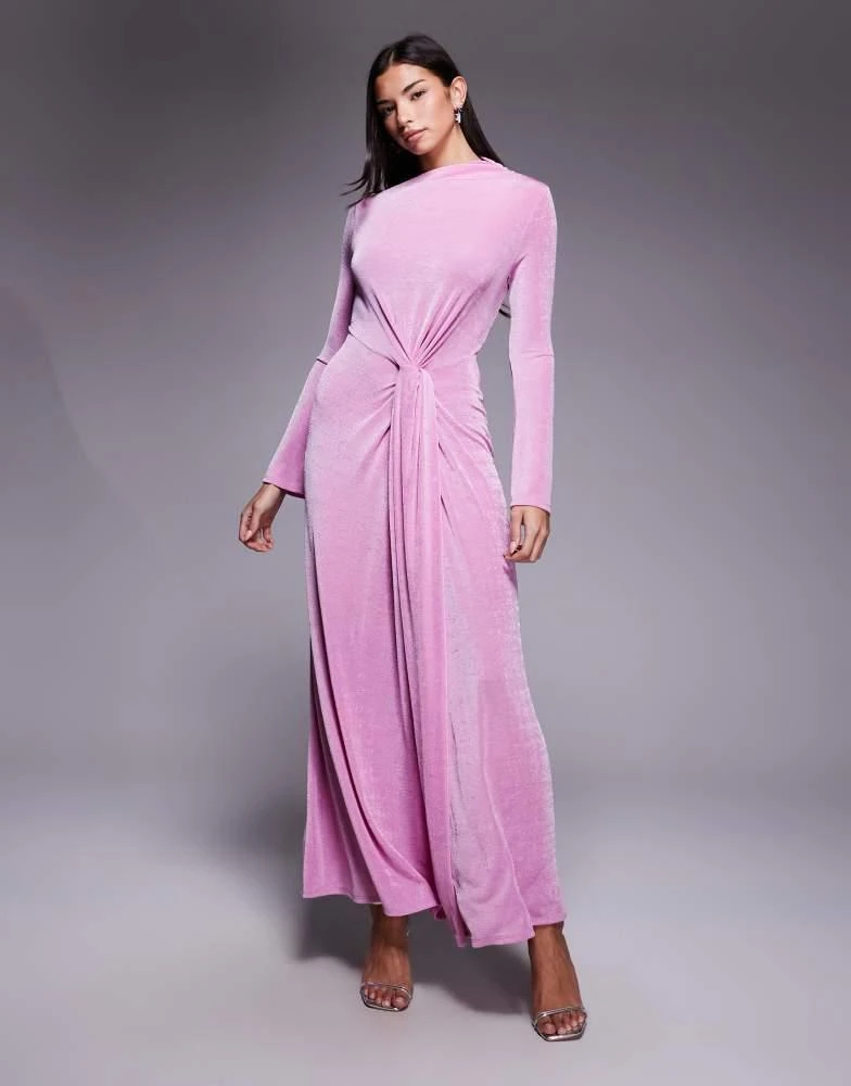 chinese dress ladies Louanne Slinky Long Sleeve Maxi Dress