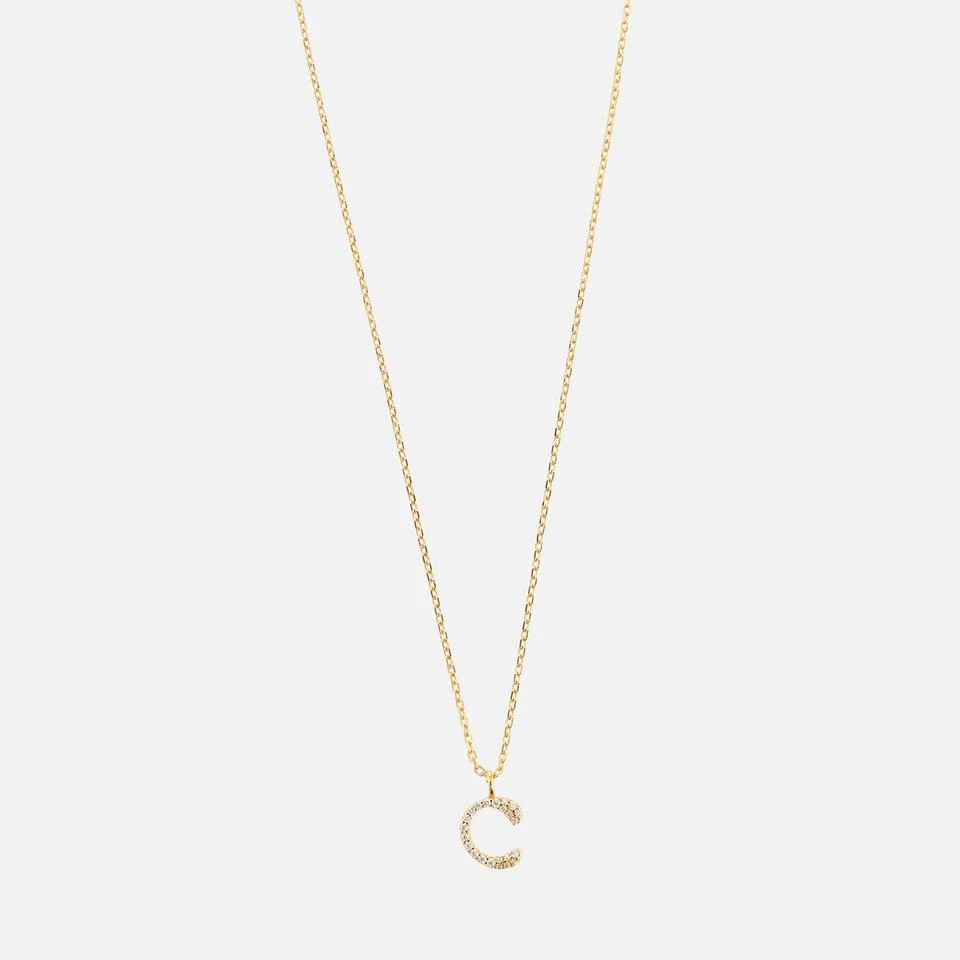 ASTRID 
MIYU Astrid 
Miyu Initial Pavé 18K Gold-Plated Necklace 2