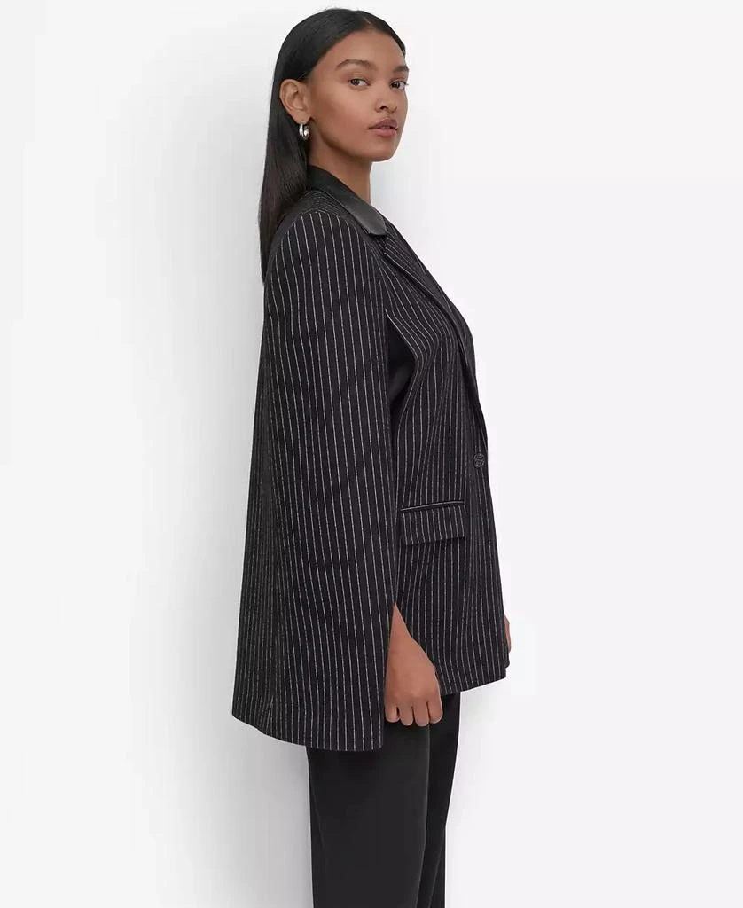 DKNY Women's Pinstriped Cape Jacket 4