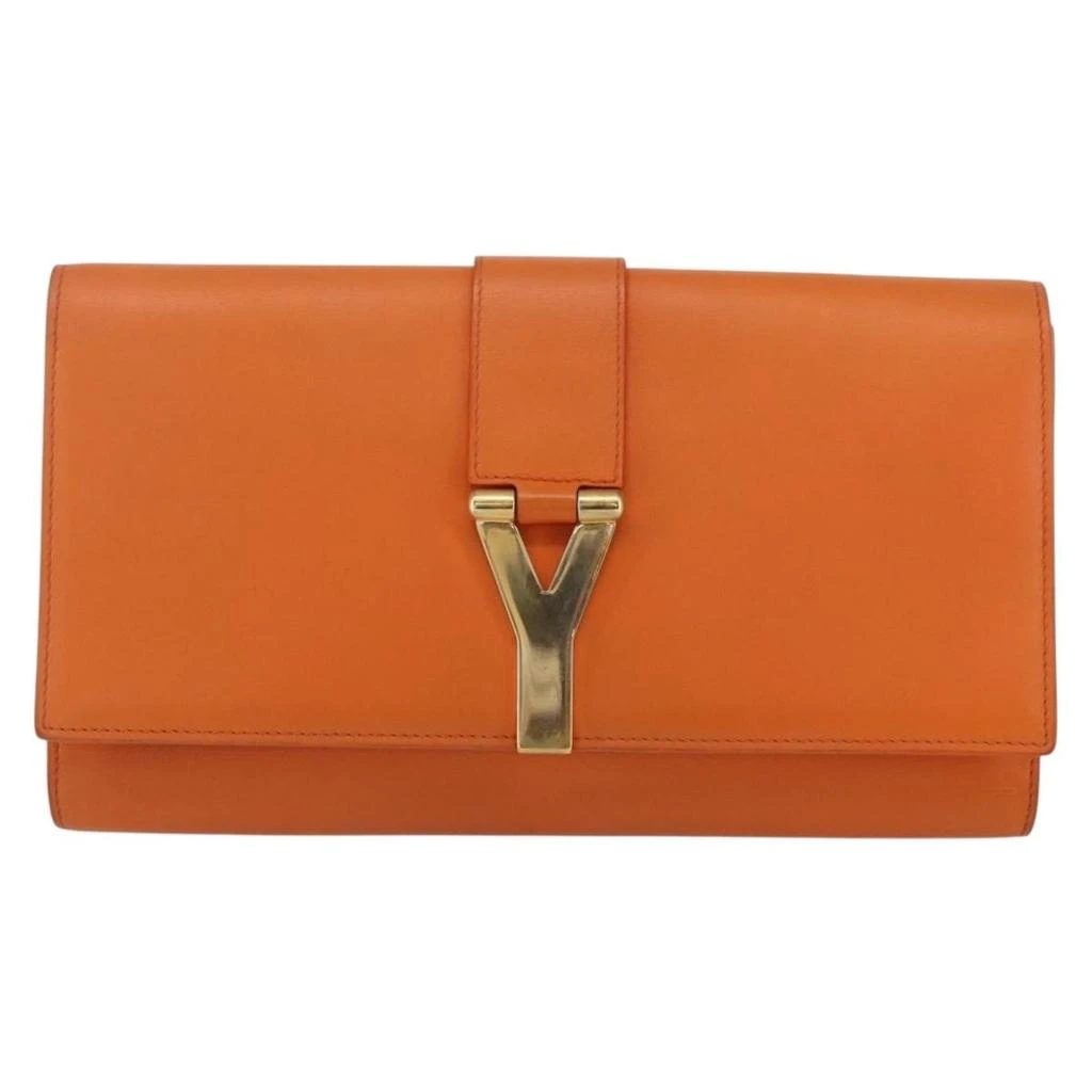 Yves Saint Laurent Chyc Clutch Leather Leather Clutche 
Pouche Bag (Pre-Owned)