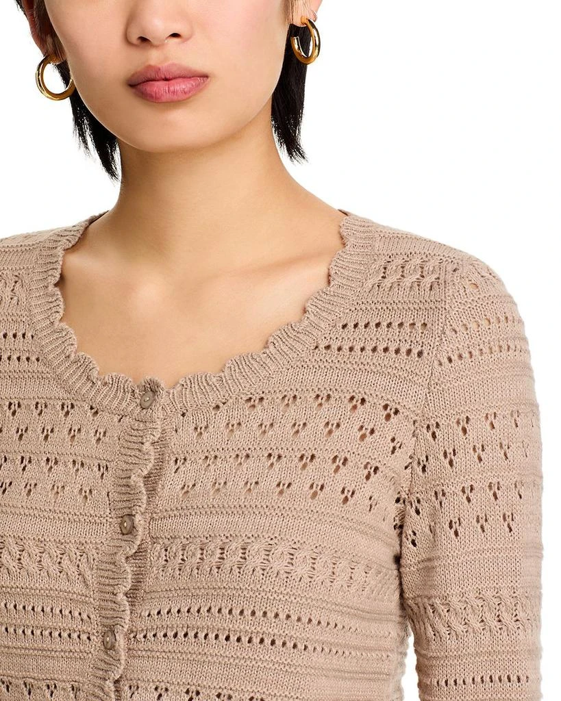 AQUA Scoop Neck Cardigan - Exclusive 4