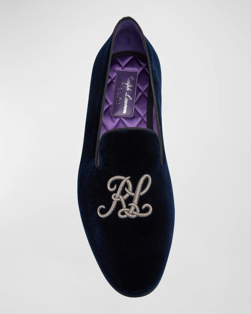 Ralph Lauren Men's Alonzo RL Velvet Loafers 5