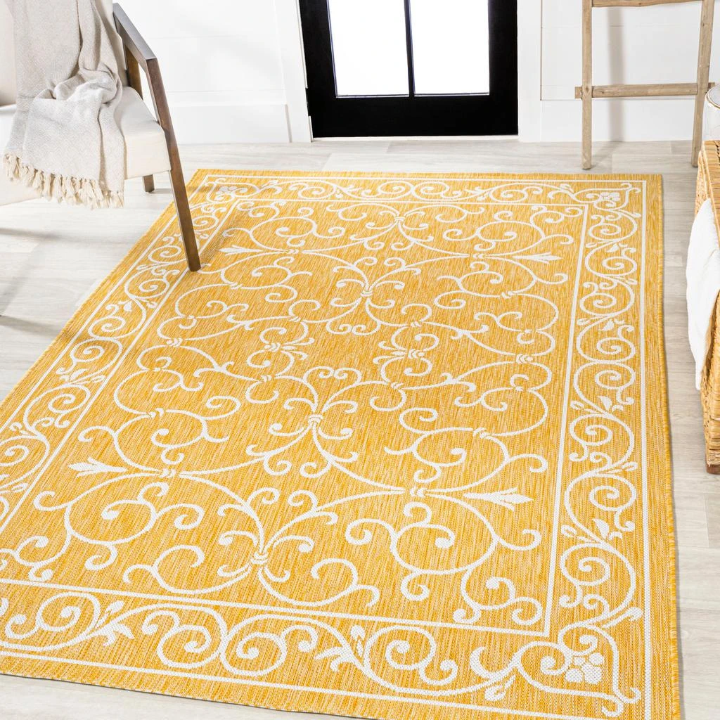 JONATHAN Y Charleston Vintage Filigree Textured Weave Indoor/Outdoor Area Rug 14