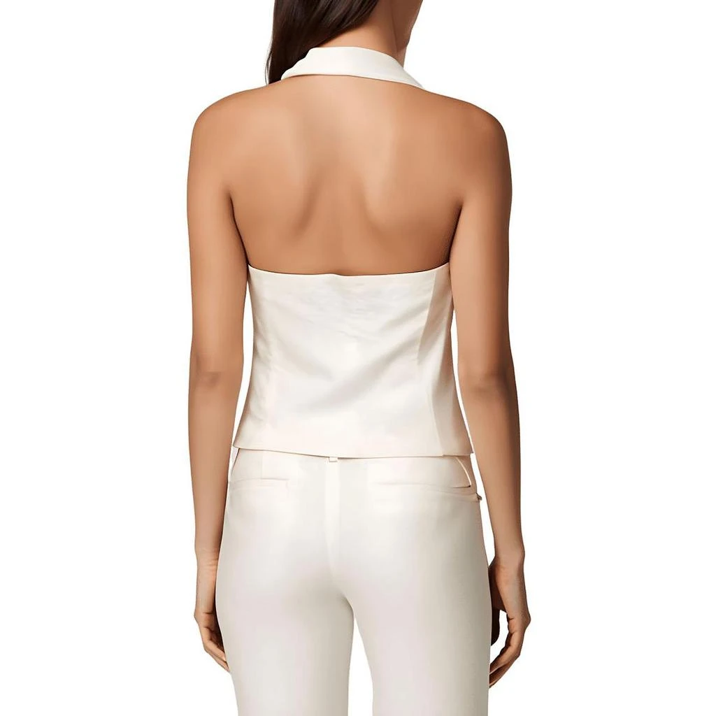 DKNY Womens Button Linen Halter Top 2