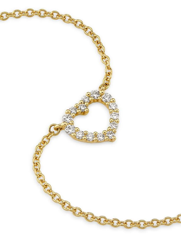 Hearts On Fire Signature 18K Yellow Gold 
0.09-0.13 TCW Diamond Small Heart Pendant Necklace 4