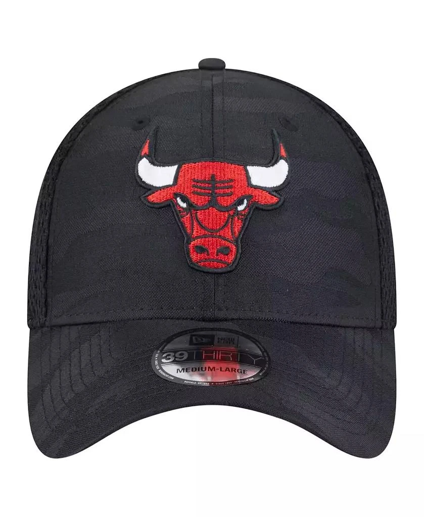 New Era Men's Black Chicago Bulls Subtle Camo 39THIRTY Flex Hat 2