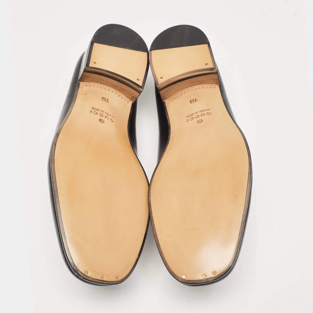 Gucci Gucci Black Leather Horsebit Quentin Slip On Loafers Size 44 6