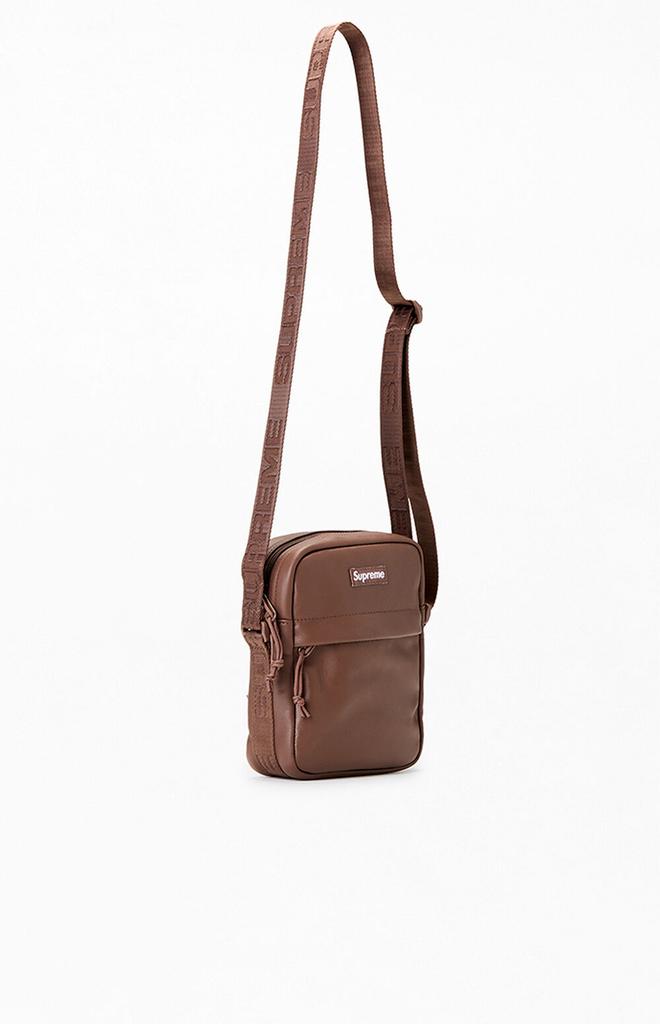 Supreme Brown Leather Shoulder Bag