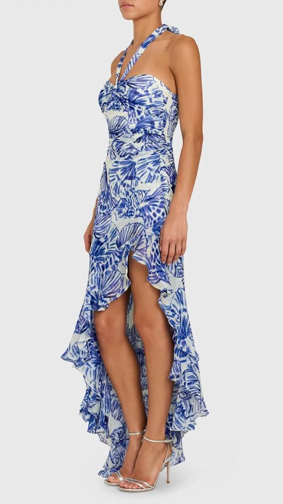 knee length dresses for ladies Amanda Uprichard Ashton Maxi Dress in Navy