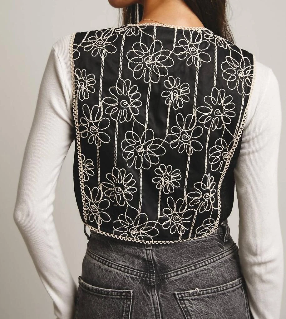 Forte Cashmere Forte Cashmere - Embroidered Front Tie Boho Vest 2