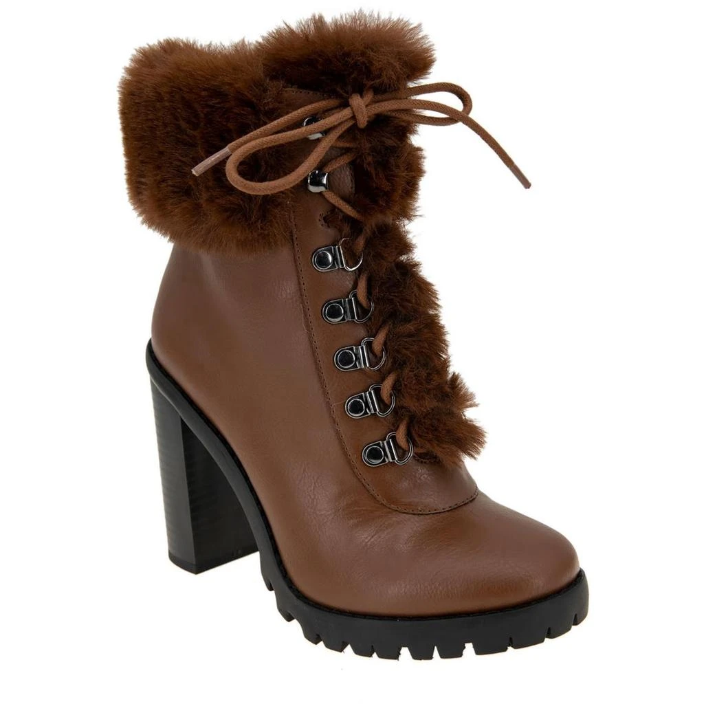 BCBG Pelica  Womens Faux Leather Combat & Lace-up Boots 2