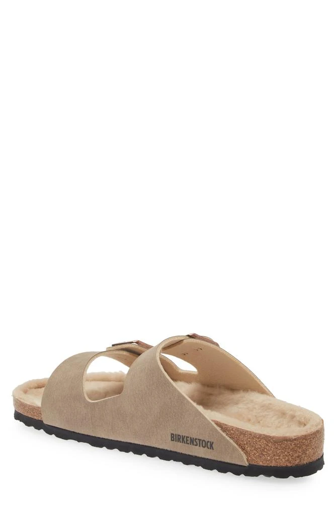 Birkenstock Arizona Dust Genuine Shearling Slide Sandal - Discontinued 2