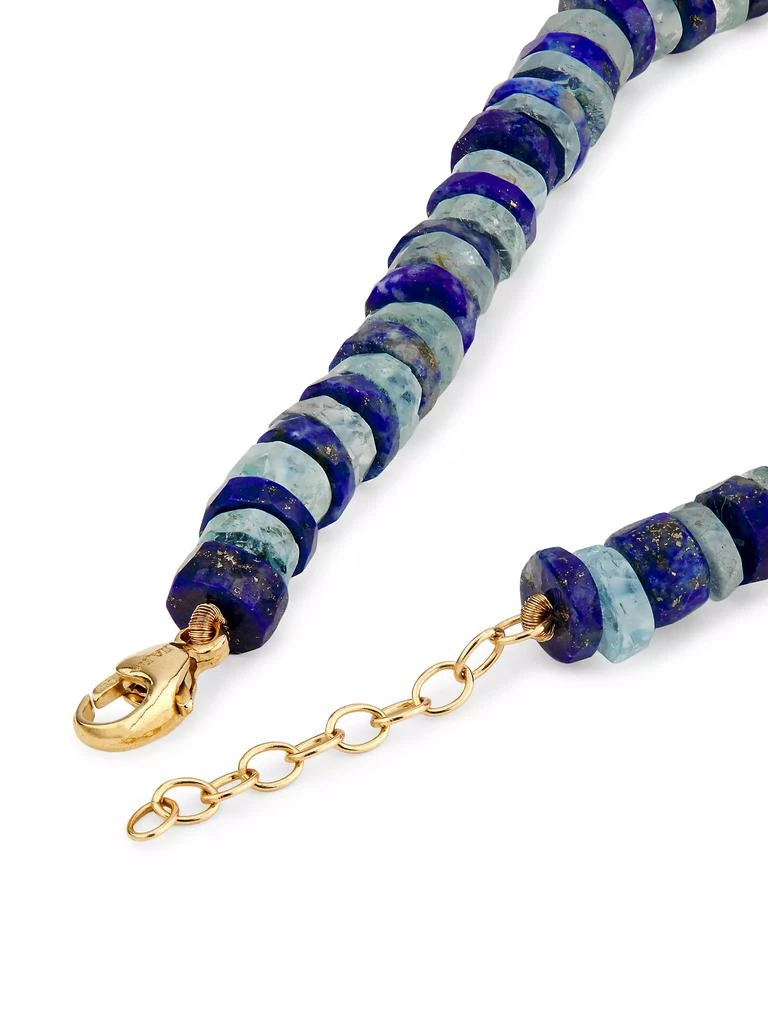Jia Jia Aurora 14K Yellow Gold, Lapis Lazuli &amp; Aquamarine Beaded Bracelet 3