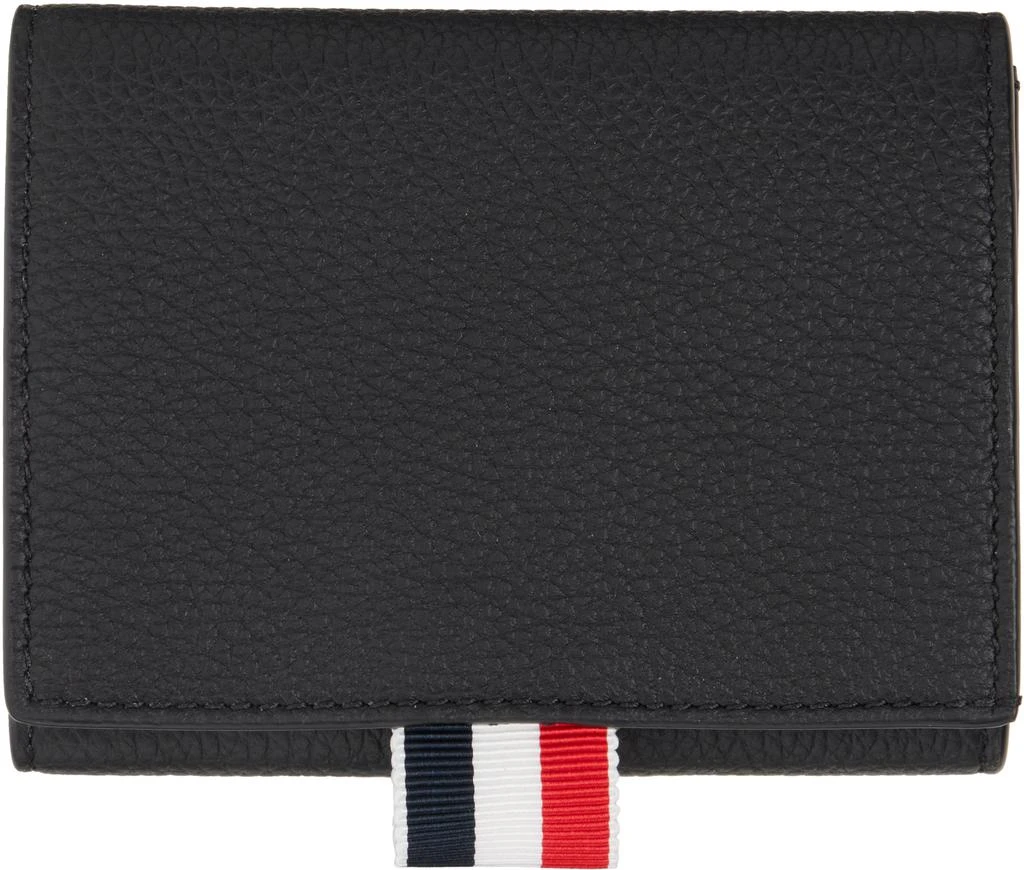 Thom Browne Black Soft Pebble Grain Trifold Wallet