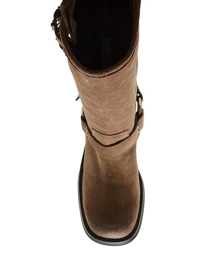 Steve Madden Women's Astor Multi Buckle Tall Block Heel Boots 3