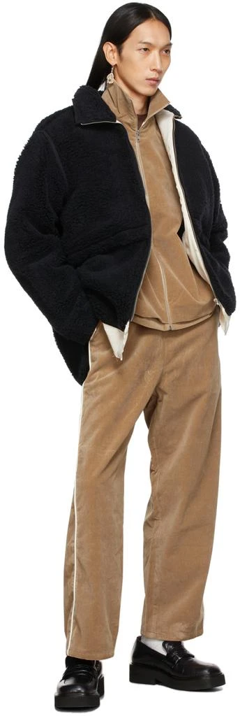 Camiel Fortgens Tan Velvet Track Jacket 4