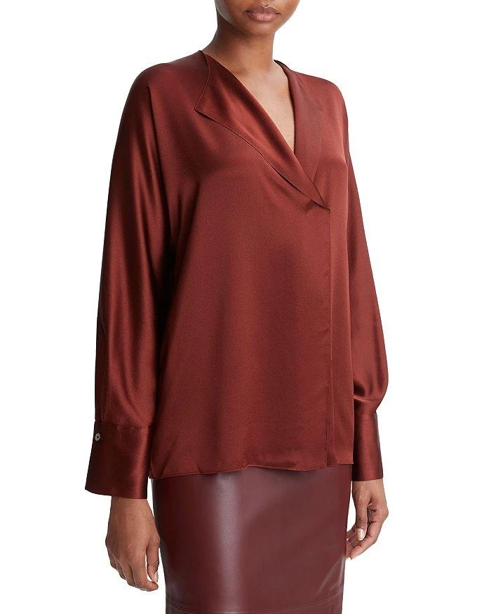 Vince Draped Silk Dolman Sleeve Top 3