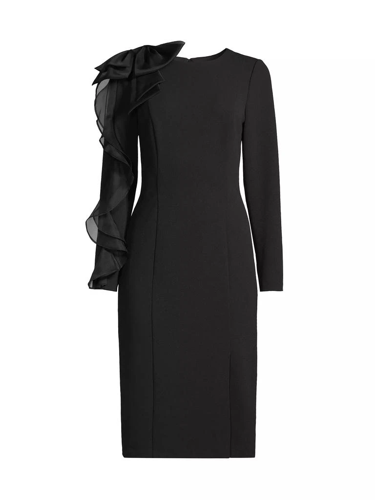 Aidan Mattox Ruffle-Sleeve Sheath Dress 1