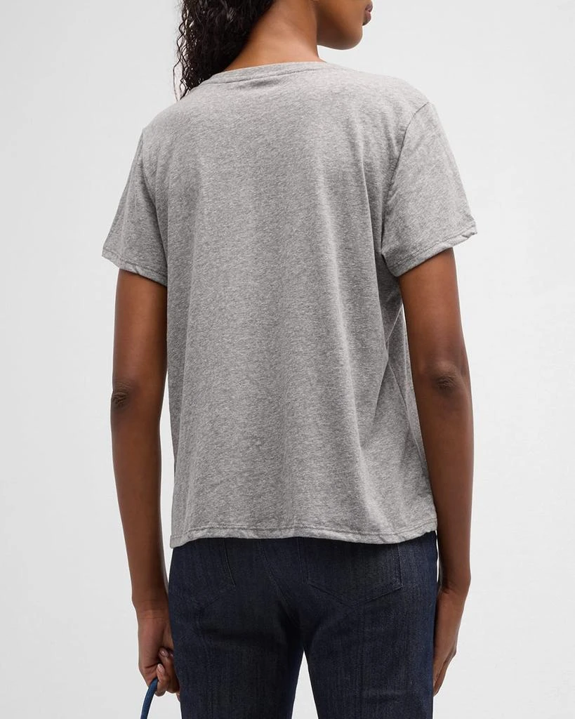 Cinq a Sept Smiling Heart Heathered Graphic T-Shirt 3