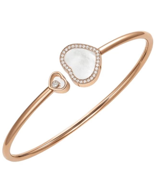 Chopard Chopard Happy Hearts 18K Rose Gold, Diamond and Mother of Pearl Bangle Women
s Bracelet 85A074-5300