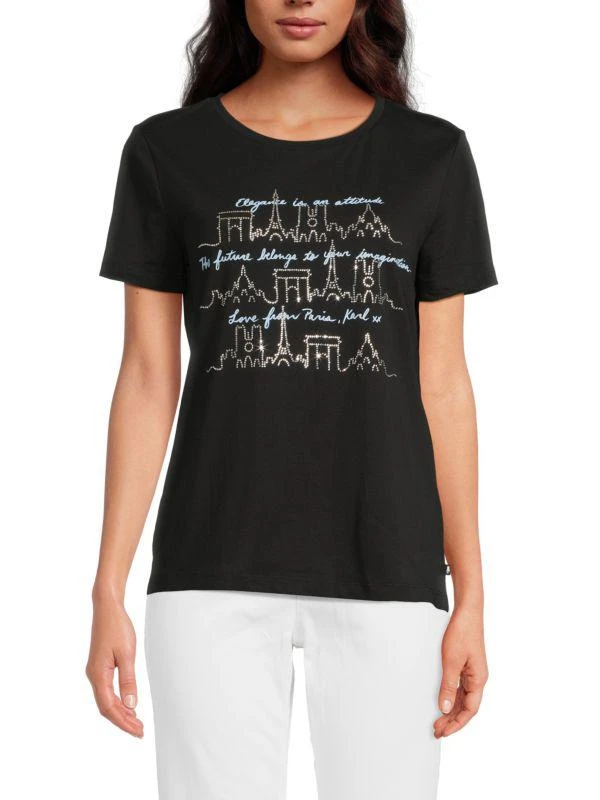 Karl Lagerfeld Paris Paris Scene T-Shirt 1
