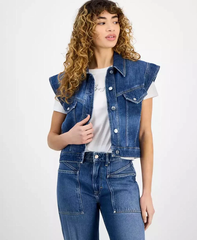 Hugo Boss Women's Extended-Shoulder Denim Vest 1