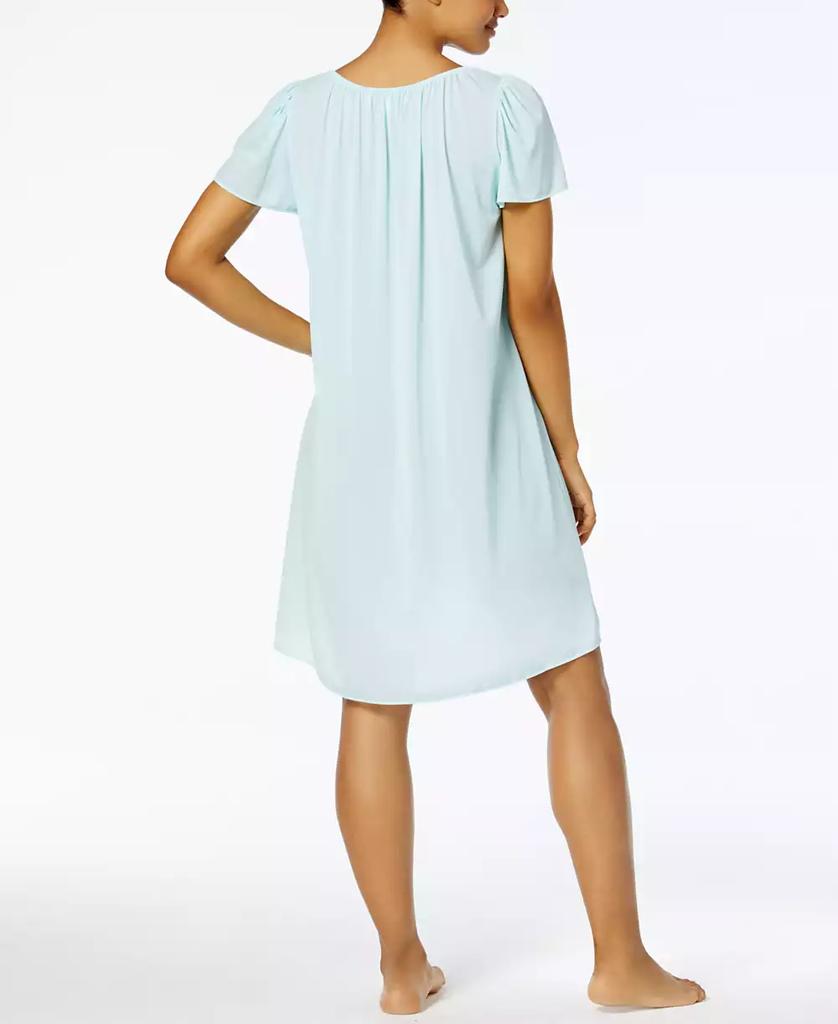Miss Elaine Women's Short-Sleeve Embroidered Nightgown