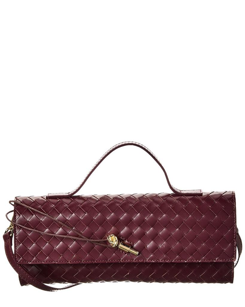 Persaman New York Bonnie Woven Leather Clutch