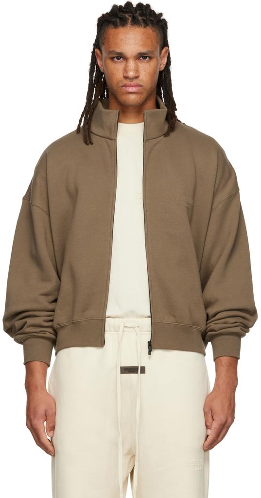 Fear of God ESSENTIALS Brown Full Zip Jacket