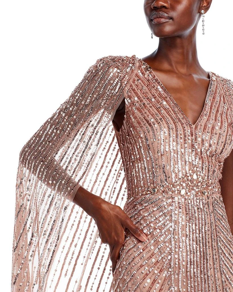 Adrianna Papell Beaded Cape Gown 2