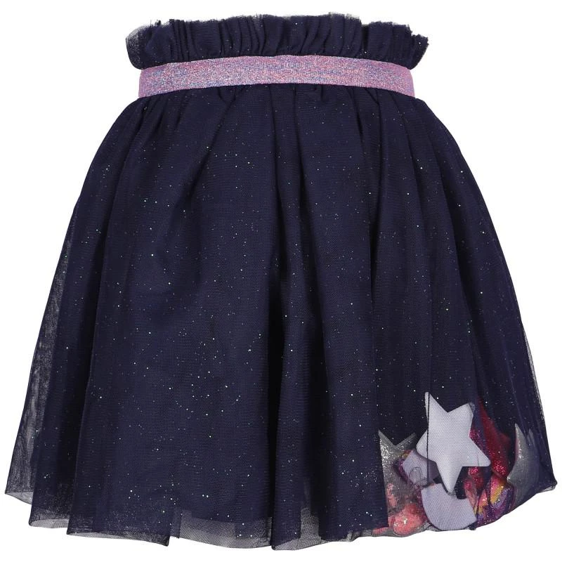 Billieblush Silver and pink stars navy tulle fully gathered skirt 2