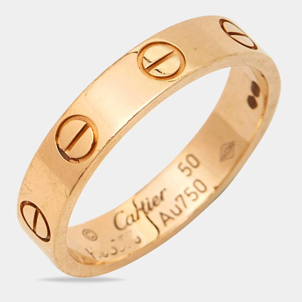 Cartier Cartier Love 18k Rose Gold Wedding Band Ring Size 50 4