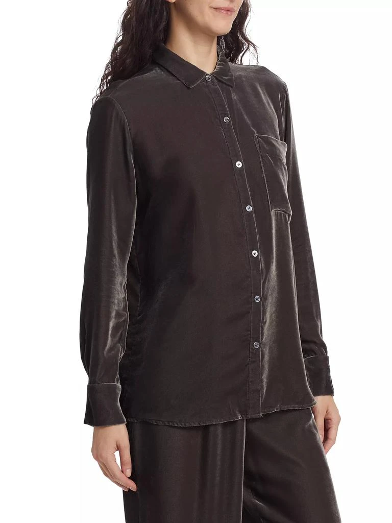 ATM Anthony Thomas Melillo Boyfriend Oversized Velvet Shirt 4