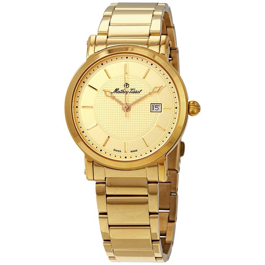 Mathey-Tissot City Gold Dial Yellow Gold PVD Men's Watch H611251MPDI