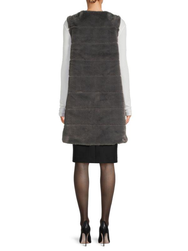 La Fiorentina Faux Fur Longline Vest