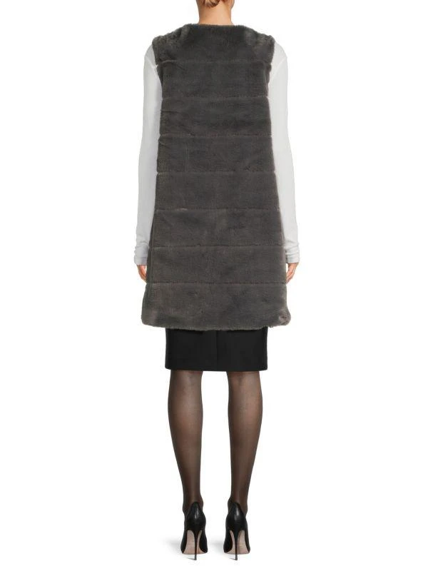 La Fiorentina Faux Fur Longline Vest 2