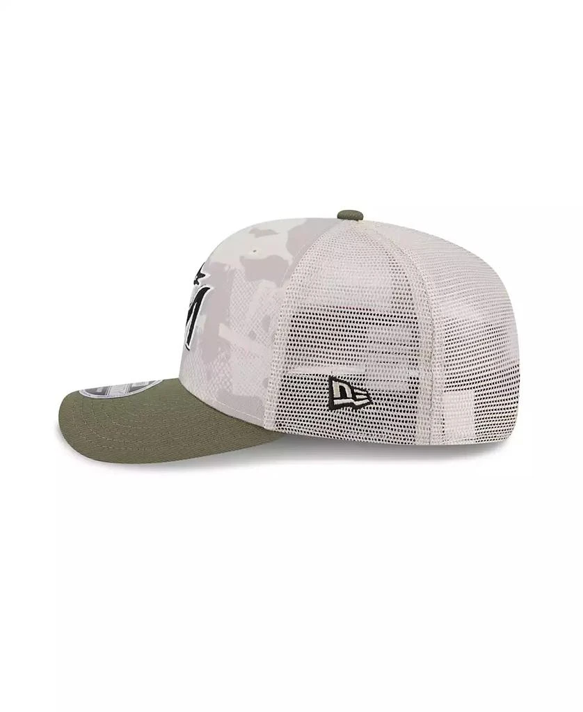 New Era Men's Light Beige/Olive Miami Marlins 2025 Armed Forces Day 9SEVENTY Adjustable Hat 4