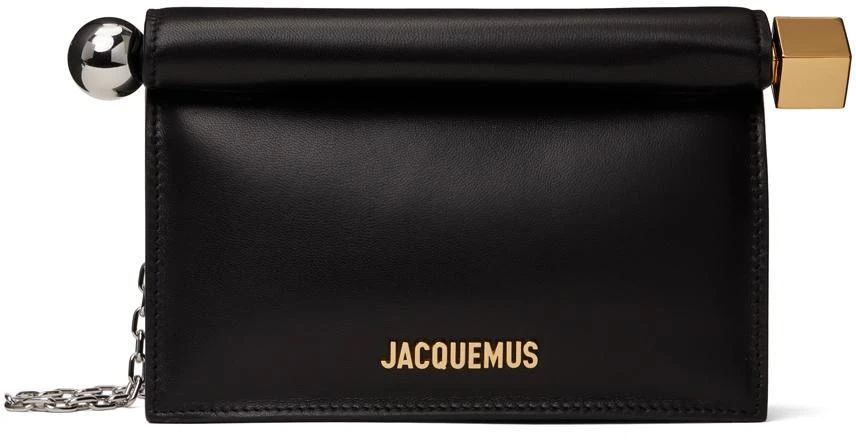 JACQUEMUS Black Les Sculptures 'La petite pochette rond carré' Clutch 1