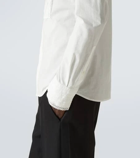 Valentino Lace-trimmed cotton muslin tuxedo shirt 7