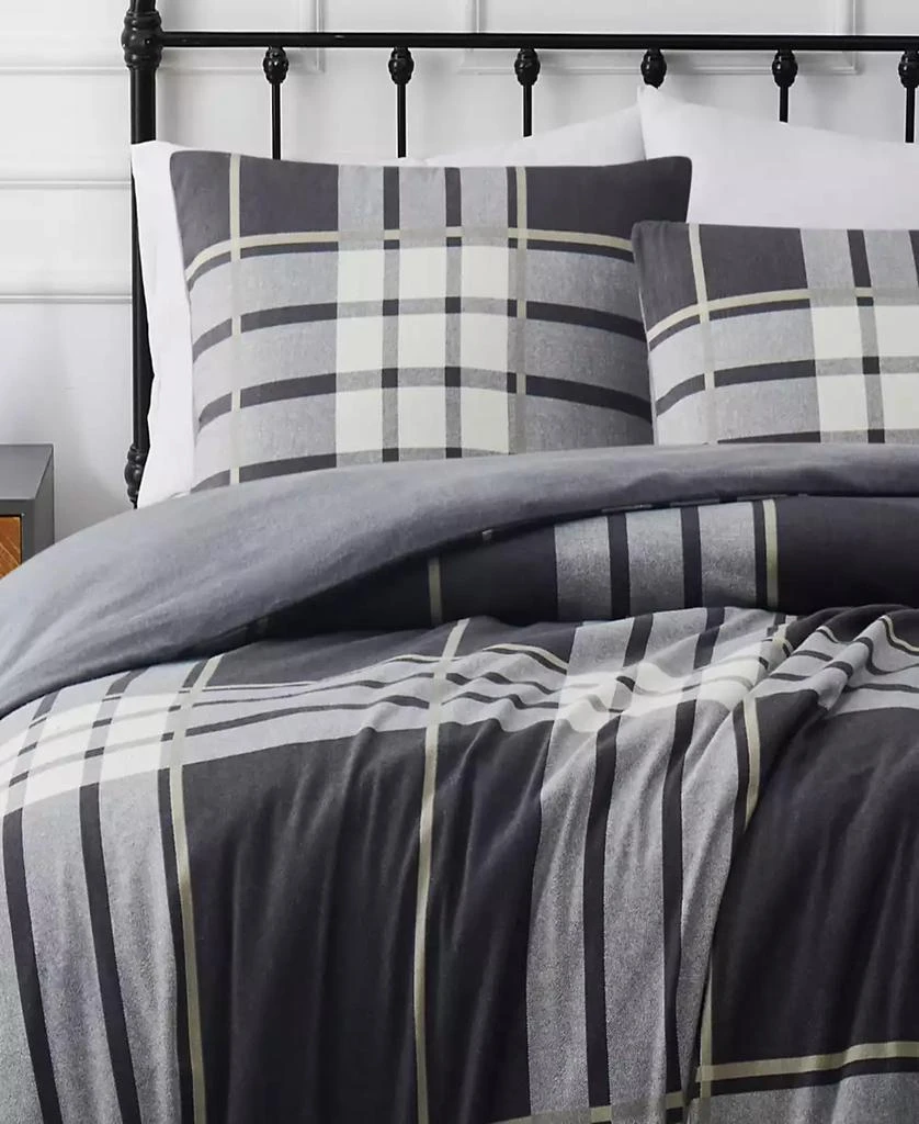 Macy's Milo Plaid 2 Piece Flannel Duvet Cover Set 4