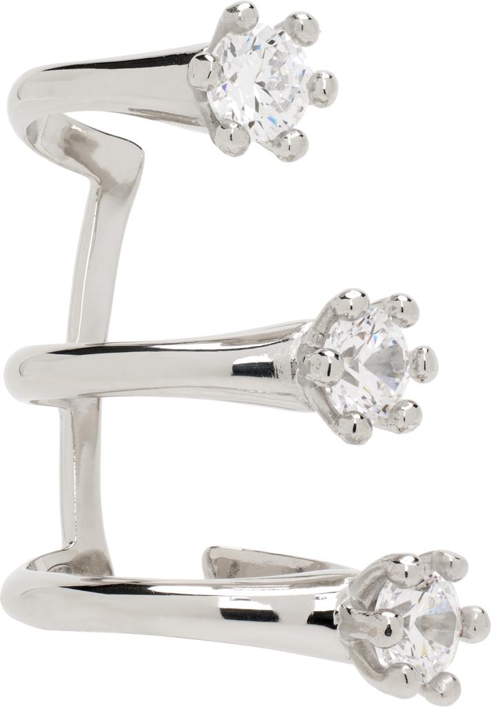 D'heygere Silver Solitaire Ear Cuff